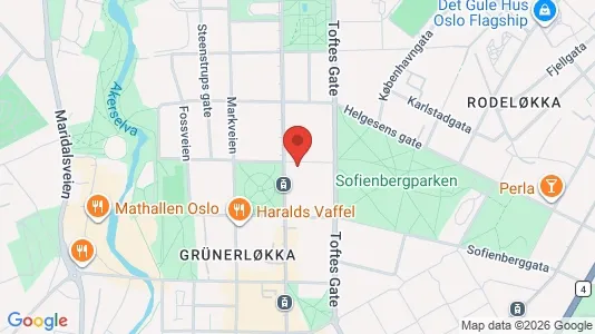 Apartments for rent i Oslo Grünerløkka - kort over placeringen
