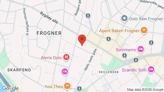 Rooms for rent i Oslo Frogner - kort over placeringen