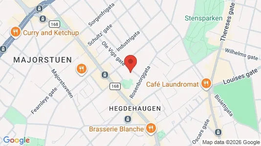 Rooms for rent i Oslo Frogner - kort over placeringen