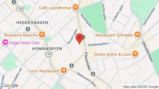Rooms for rent i Oslo Frogner - kort over placeringen
