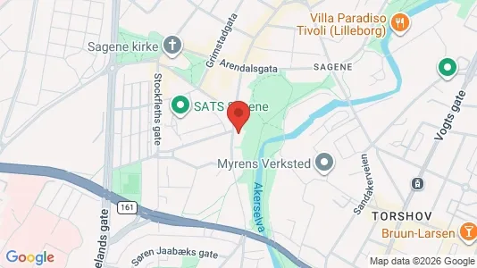 Rooms for rent i Oslo Sagene - kort over placeringen