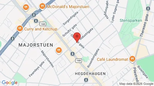 Rooms for rent i Oslo Frogner - kort over placeringen