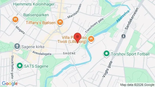 Apartments for rent i Oslo Sagene - kort over placeringen
