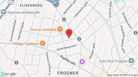 Apartments for rent i Oslo Frogner - kort over placeringen