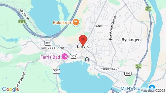 Houses for rent i Larvik - kort over placeringen