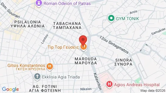 Apartments for rent i Patras - kort over placeringen