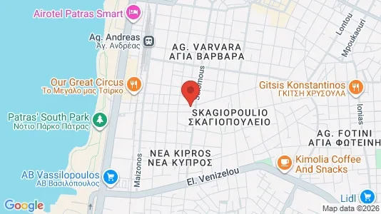 Apartments for rent i Patras - kort over placeringen