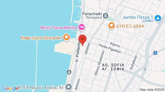Apartments for rent i Patras - kort over placeringen