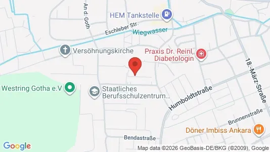 Apartments for rent i Gotha - kort over placeringen