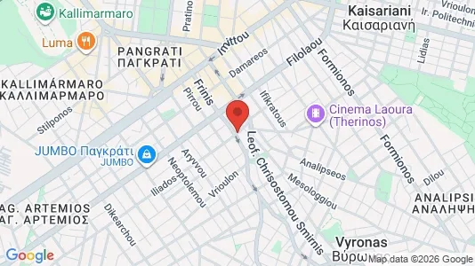 Apartments for rent i Vyronas - kort over placeringen