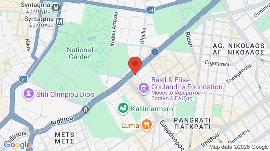 Apartments for rent i Athens Pagrati - kort over placeringen