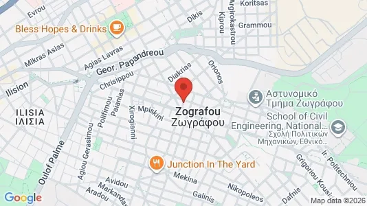 Apartments for rent i Zografou - kort over placeringen