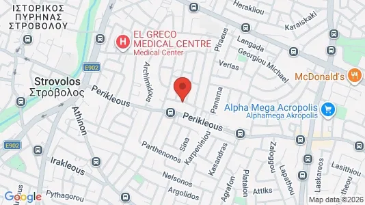 Apartments for rent i Nicosia Strovolos - kort over placeringen