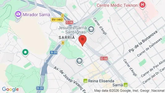 Apartments for rent i Barcelona Sarrià-St. Gervasi - kort over placeringen