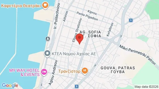 Apartments for rent i Patras - kort over placeringen