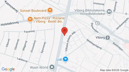 Apartments for rent i Viborg - kort over placeringen