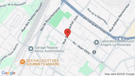 Apartments for rent i Angers - kort over placeringen