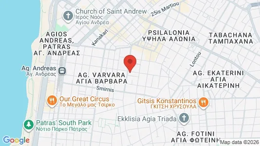 Apartments for rent i Patras - kort over placeringen