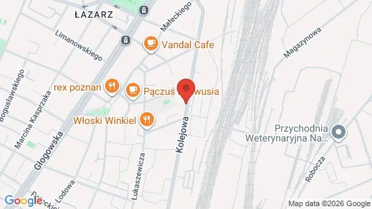 Rooms for rent i Poznań - kort over placeringen