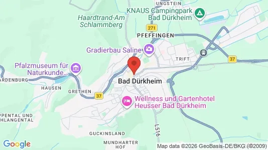 Apartments for rent i Bad Dürkheim - kort over placeringen