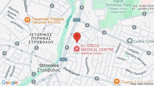 Apartments for rent i Nicosia Strovolos - kort over placeringen