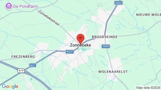 Houses for rent i Zonnebeke - kort over placeringen