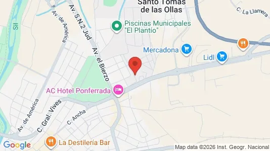 Rooms for rent i Ponferrada - kort over placeringen
