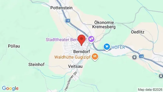 Apartments for rent i Berndorf - kort over placeringen
