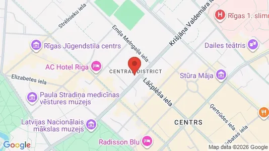 Apartments for rent i Riga Centrs - kort over placeringen