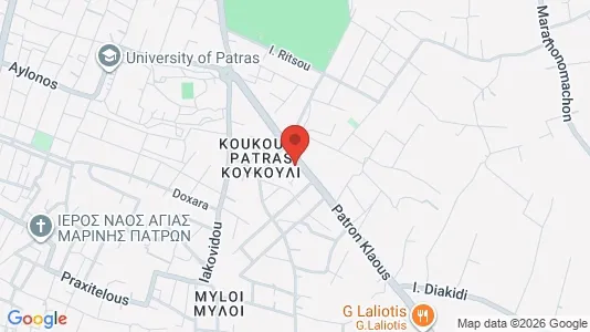 Apartments for rent i Patras - kort over placeringen
