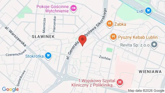 Rooms for rent i Lublin - kort over placeringen