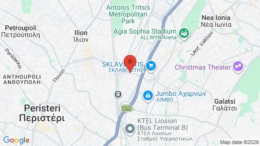 Apartments for rent i Agioi Anargyroi-Kamatero - kort over placeringen