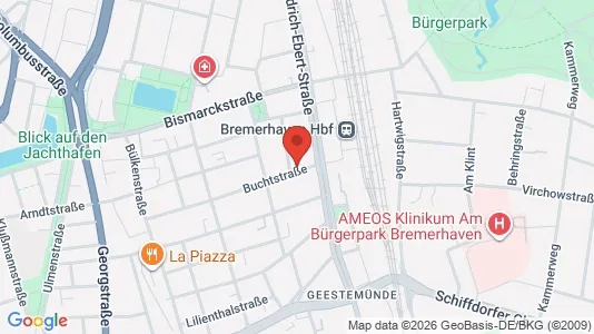 Apartments for rent i Bremerhaven - kort over placeringen