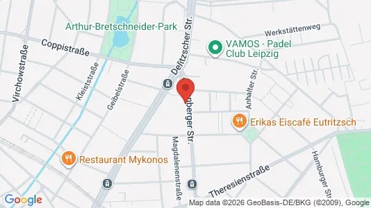 Apartments for rent i Leipzig - kort over placeringen