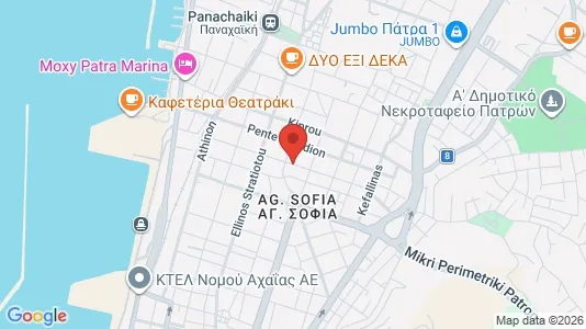 Apartments for rent i Patras - kort over placeringen