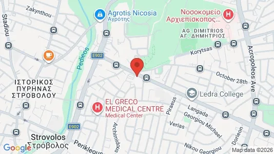 Apartments for rent i Nicosia Strovolos - kort over placeringen