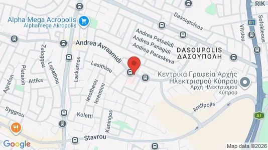 Apartments for rent i Nicosia Strovolos - kort over placeringen