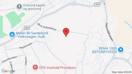 Apartments for rent i Sandefjord - kort over placeringen