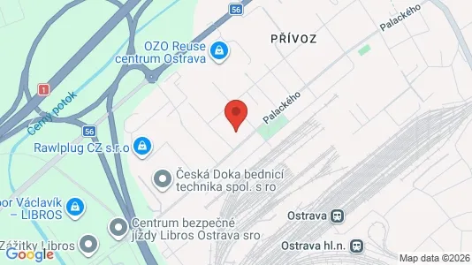Apartments for rent i Ostrava-město - kort over placeringen