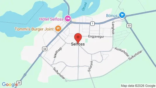 Houses for rent i Selfoss - kort over placeringen
