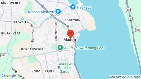 Houses for rent i Akureyri - kort over placeringen