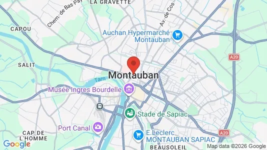 Apartments for rent i Montauban - kort over placeringen