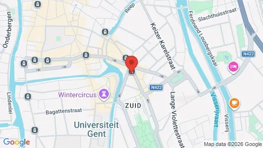 Apartments for rent i Stad Gent - kort over placeringen