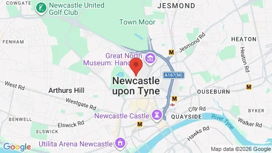 Apartments for rent i Newcastle upon Tyne - Tyne and Wear - kort over placeringen
