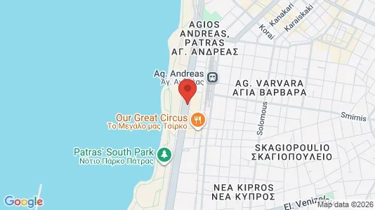 Apartments for rent i Patras - kort over placeringen