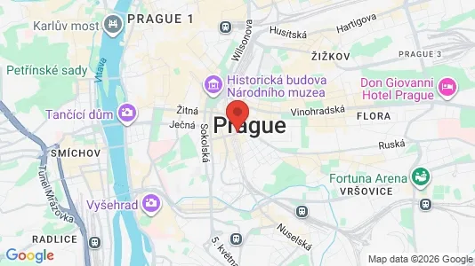 Apartments for rent i Prague 2 - kort over placeringen