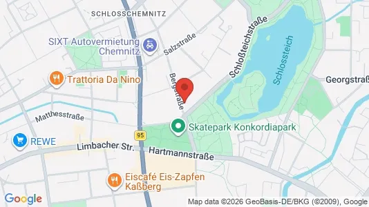 Apartments for rent i Chemnitz - kort over placeringen