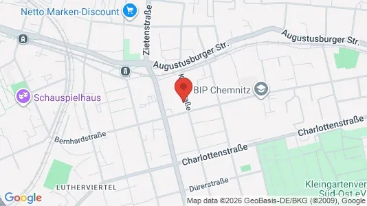 Apartments for rent i Chemnitz - kort over placeringen