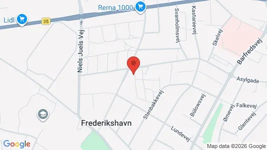 Apartments for rent i Frederikshavn - kort over placeringen