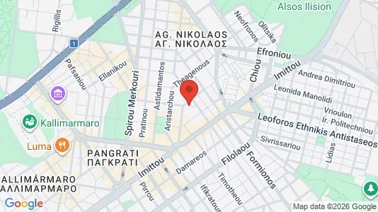 Apartments for rent i Kaisariani - kort over placeringen